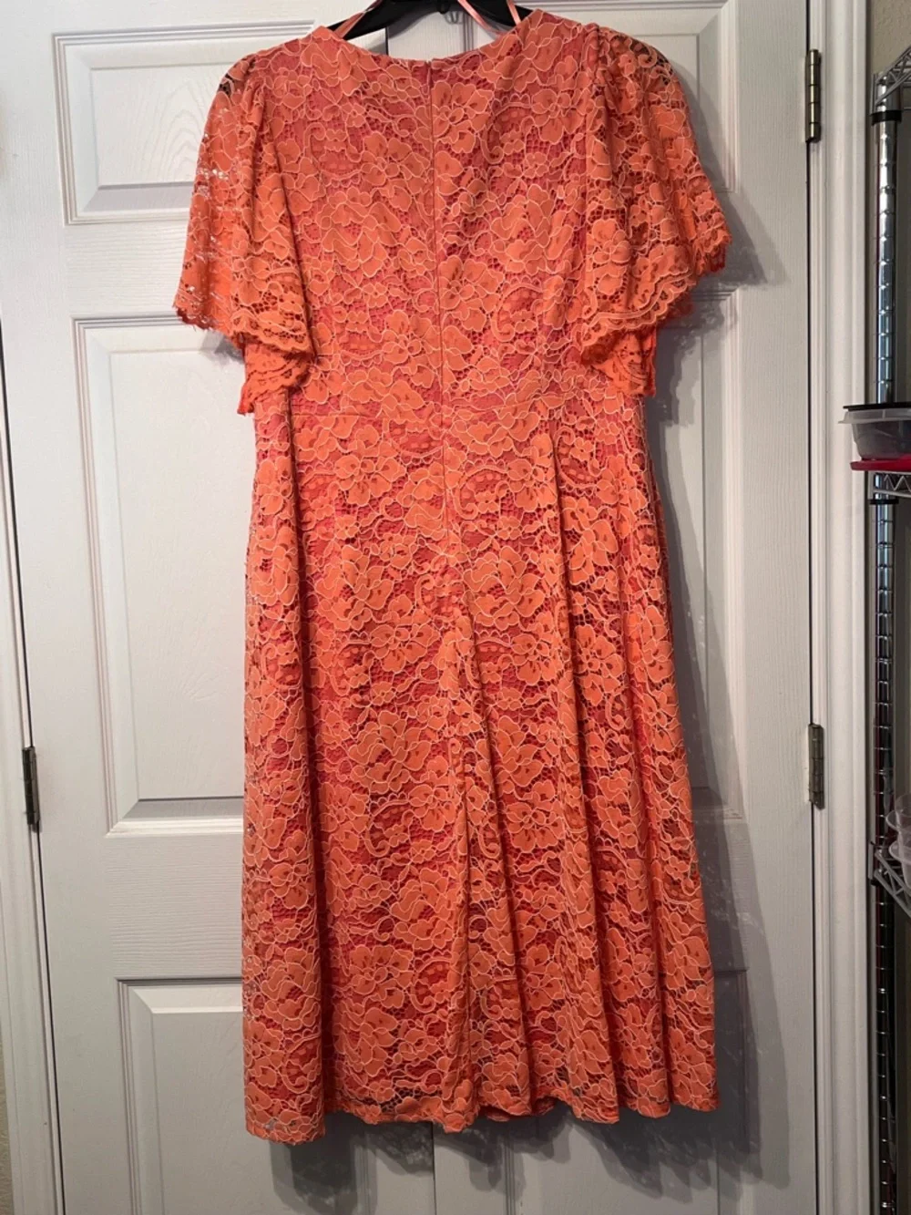 Jessica Howard coral  Lace Midi Dress - Picture 4 of 5